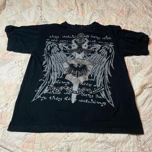 redemption rare vintage y2k art cyber grunge goth black and gray tshirt size xl